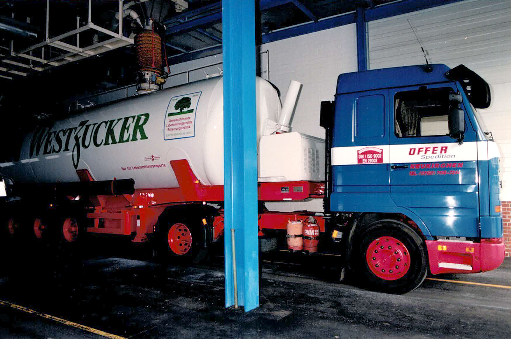 Silozug in der Verladung Zuckerfabrik Jülich 1998